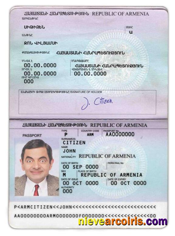 Armenia passport